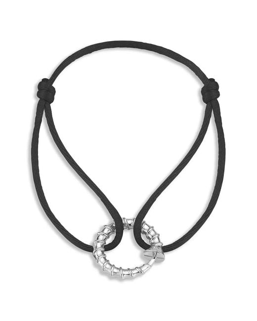 Mateo White Screw Cord Bracelet for men