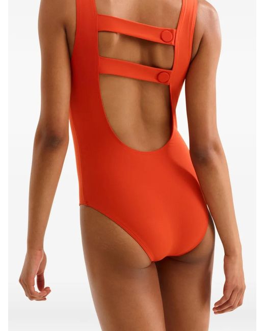 Eres Red Button-Detail Swimsuit