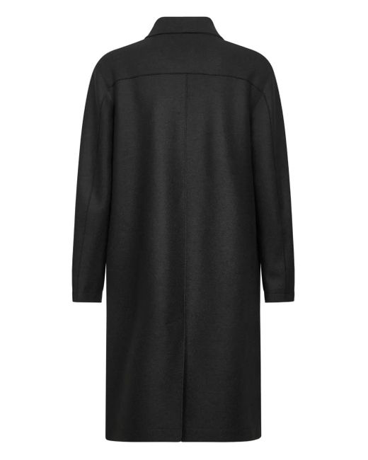 Harris Wharf London Black Three-Button Wool Coat for men