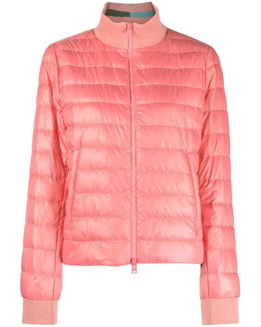 Herno Pink Globe Padded Bomber Jacket