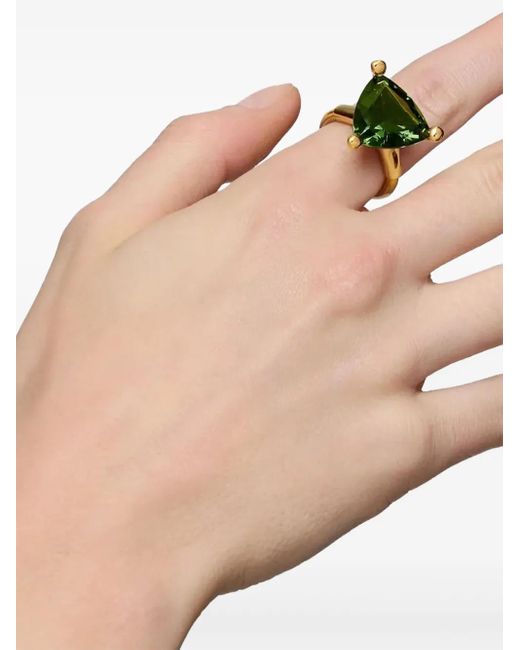 Anillo con piedra triangular Tous de color Green