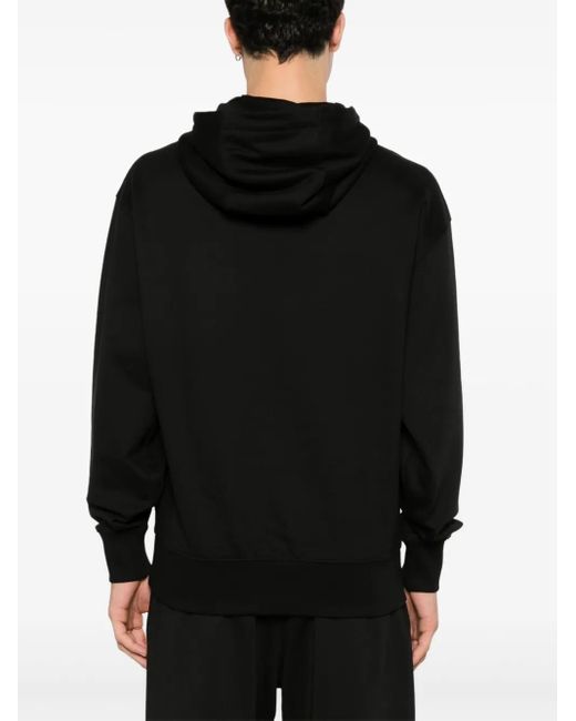 Boss Black Logo-Print Cotton Hoodie for men