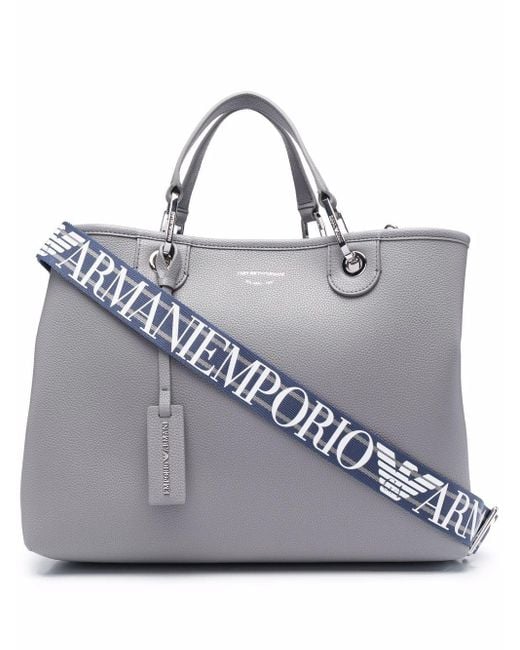 Emporio Armani Logotag Tote Bag in Grey (Grey) Lyst