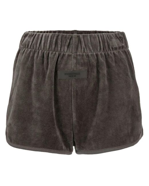Fear Of God Gray Velour Elasticated Shorts