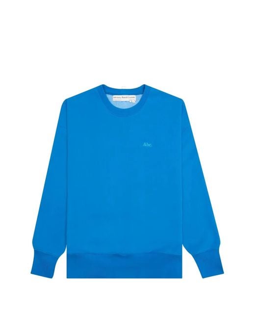 Advisory Board Crystals Blue Embroidered-Logo Sweatshirt for men