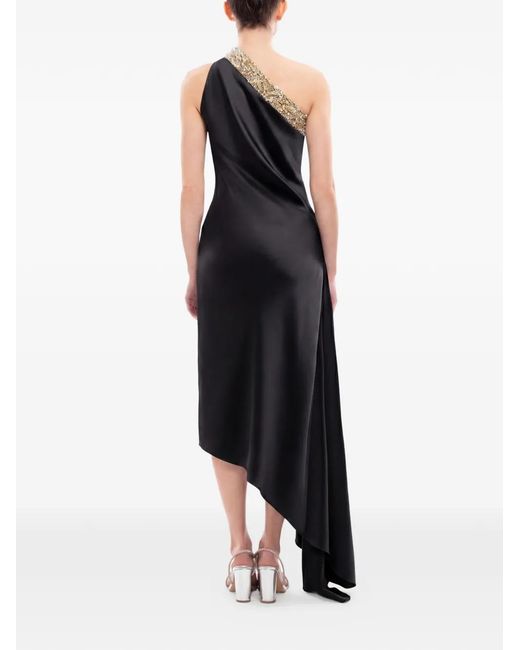 Saiid Kobeisy Blue One-Shoulder Embellished Dress
