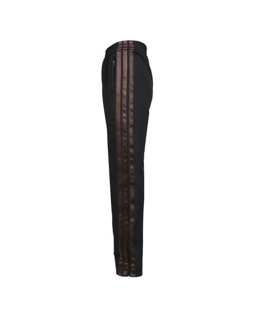 Wales Bonner Black Logo-Embroidered Side-Stripe Track Pants for men