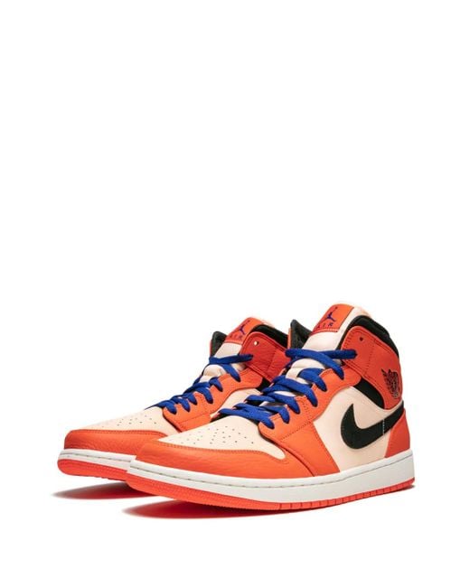 Nike Orange Air Jordan 1 Mid Se for men