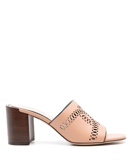 Tod's Pink Kate Mules 75mm