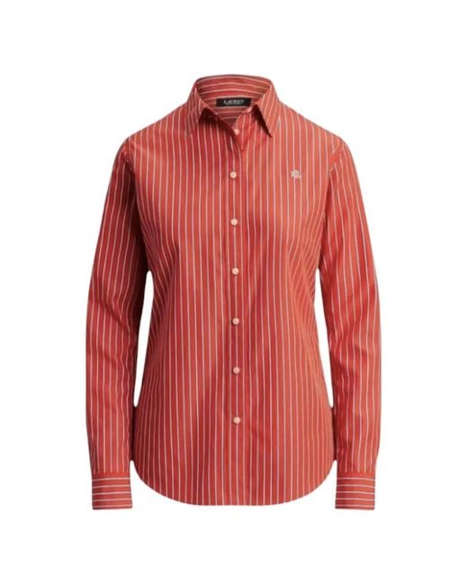 Ralph Lauren Red Striped Cotton Shirt