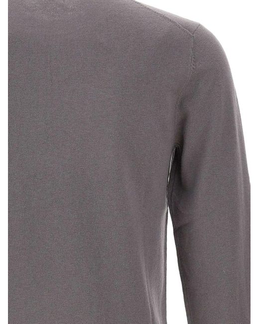 Sun 68 Gray Crew-Neck Long-Sleeve Sweater for men