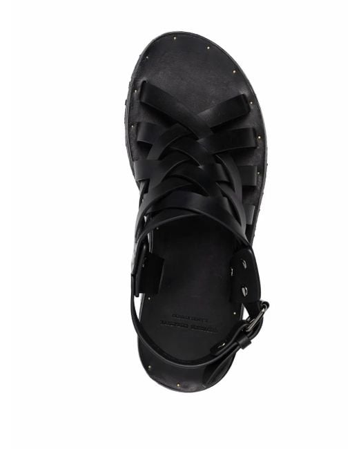 Officine Creative Black Chios Strappy Sandals for men