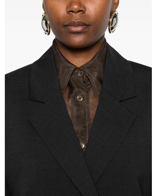 Blazer con doble botonadura y bolsillo de parche Eric Bompard de color Black