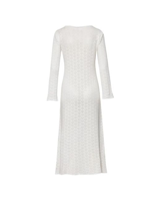 Baobab White Moon Ring-Detail Maxi Dress
