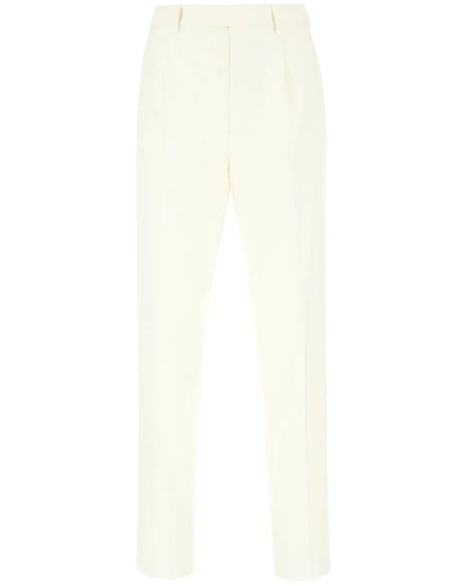 Zegna Tapered-Hose mit Bügelfalten in White für Herren