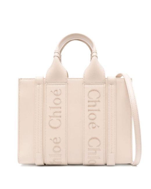 Chloé Natural Woody Small Shopping Bag