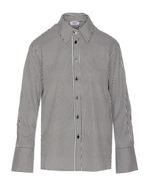 Camicia A Righe di Liu Jo in Gray