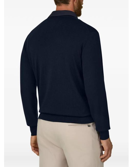 Boggi Blue V-Neck Jumper for men