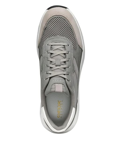 Geox Gray Molveno Panelled Sneakers for men