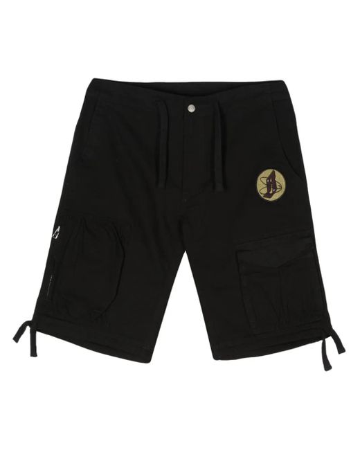 BBCICECREAM Black Appliqué-Logo Cargo Shorts for men