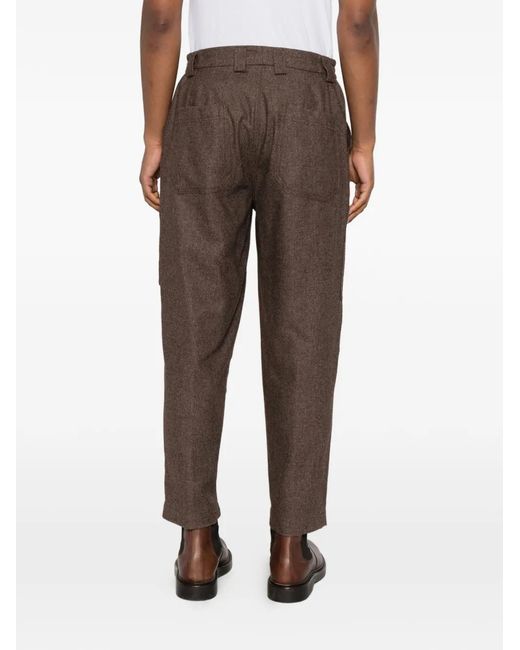 Eleventy Gray Patch-Pocket Trousers for men
