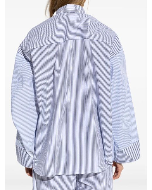 Munthe Blue Striped Oversized Shirt