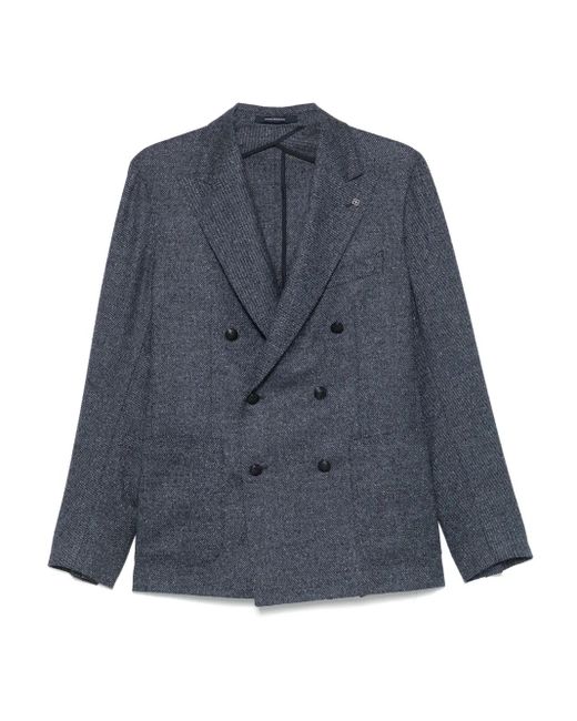 メンズ Tagliatore Double-breasted Blazer Blue