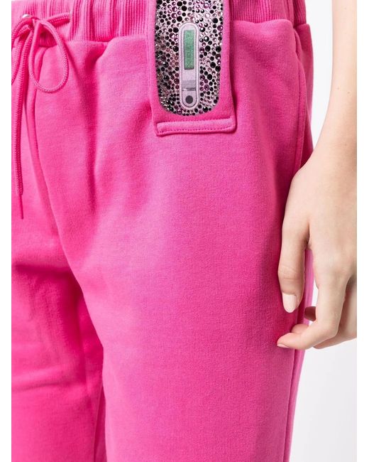 Doublet Trainingsbroek Met Logo in het Pink