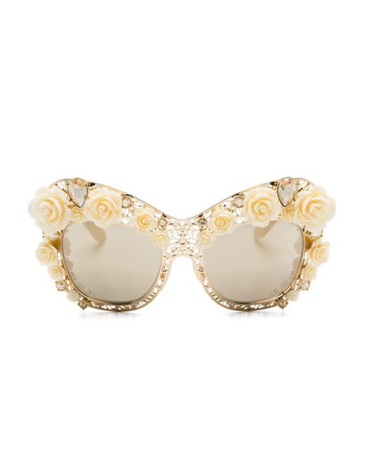 Dolce & Gabbana Natural Cat-Eye-Sonnenbrille
