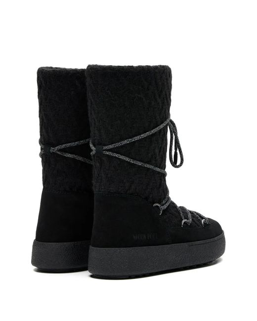 Stivali Stringati di Moon Boot in Black