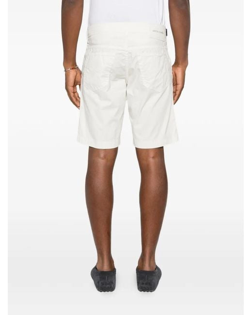 Jacob Cohen White Logo-Patch Shorts for men