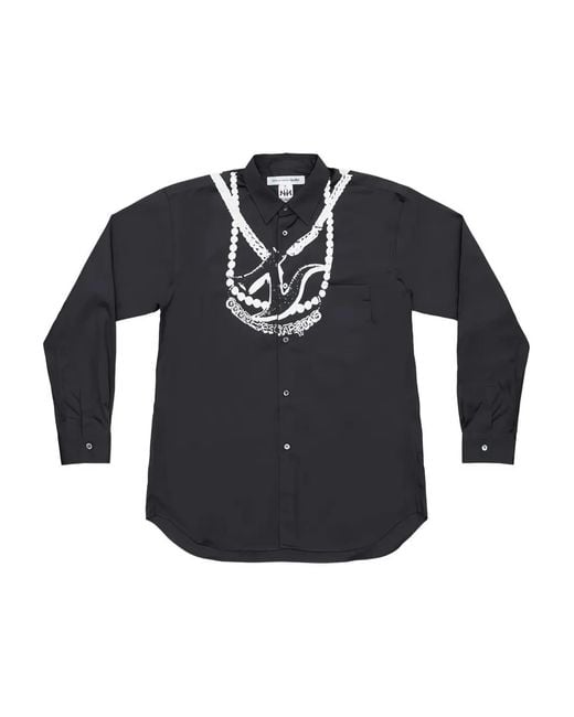 Comme des Garçons X A$Ap Nast Overhemd Met Ketting in het Blue voor heren