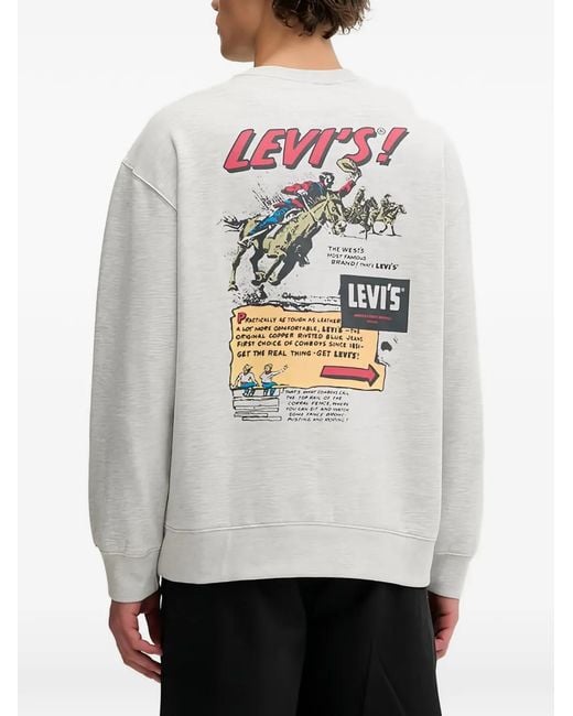 Levi's Gray Print Sweatshirt for men