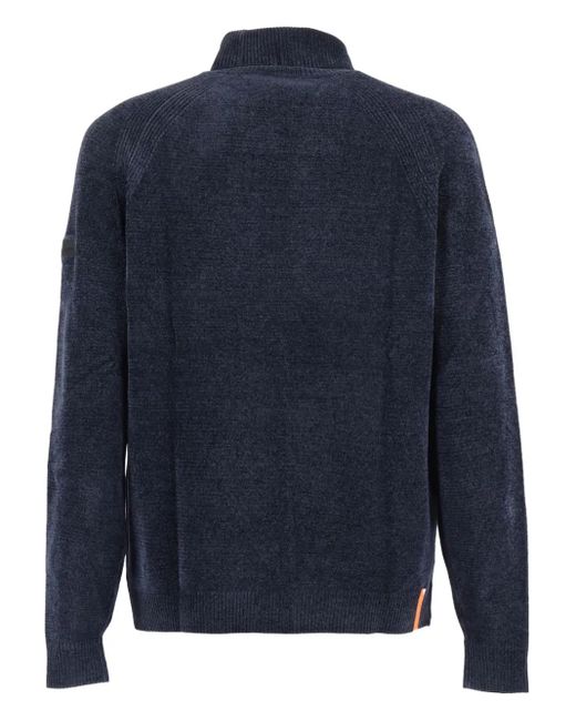Rrd Blue Ribbed Turtleneck Sweater for men