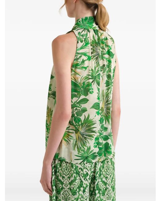 Maliparmi Green Botanical Jungle Halterneck Top