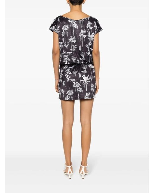 Abito Corto Shiva Con Stampa di Lygia & Nanny in Black