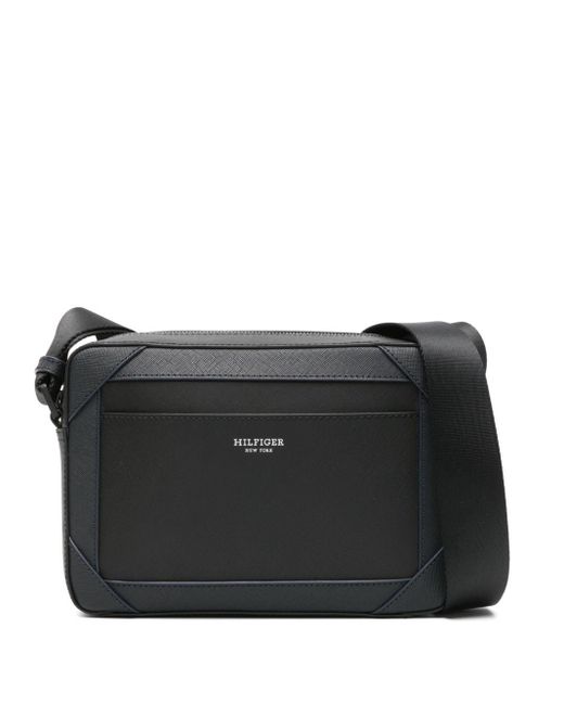 Tommy Hilfiger Black Small Leather Camera Bag for men