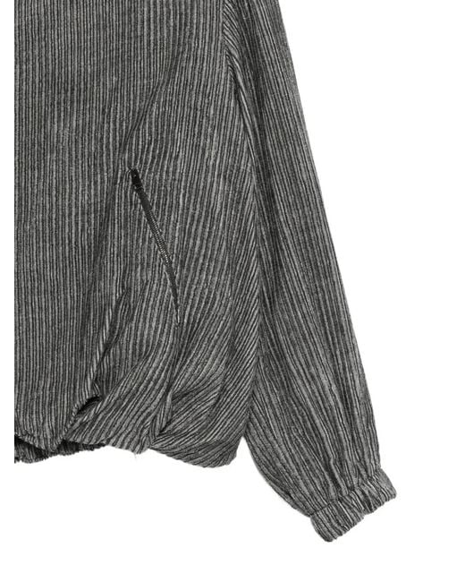 Alysi Gray Corduroy Zip-Up Jacket