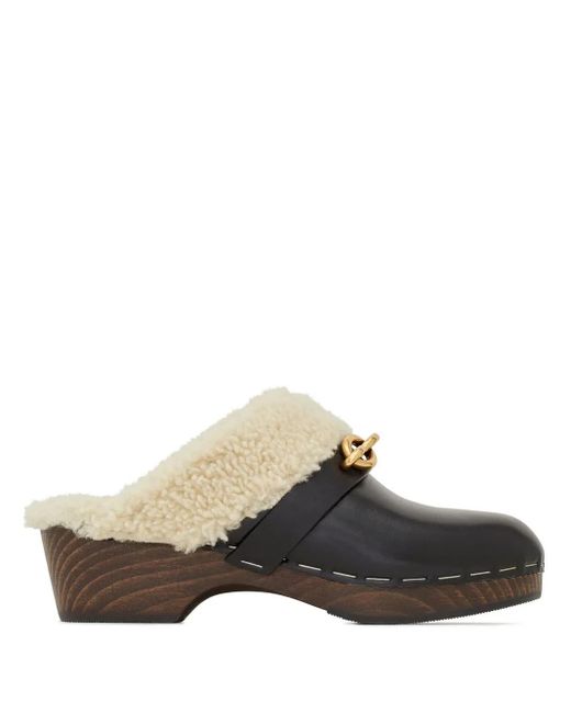 Saint Laurent Brown Toff 15 Clog Mules