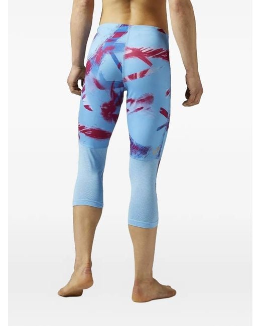 Reebok Blue Essentials Printed Capri Leggings