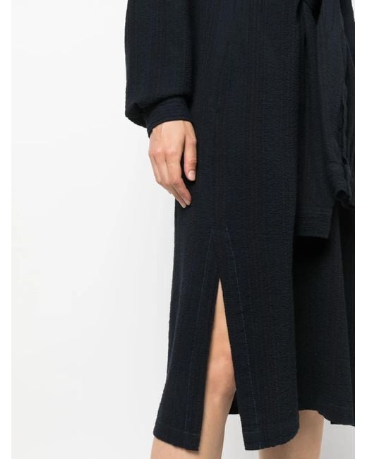 Henrik Vibskov Black Spread-Collar Shirtdress