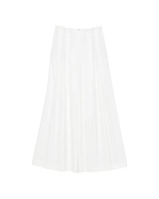 Alice + Olivia White Pleated Pants