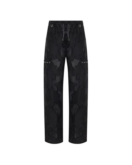 John Richmond Black Eyelet Trousers