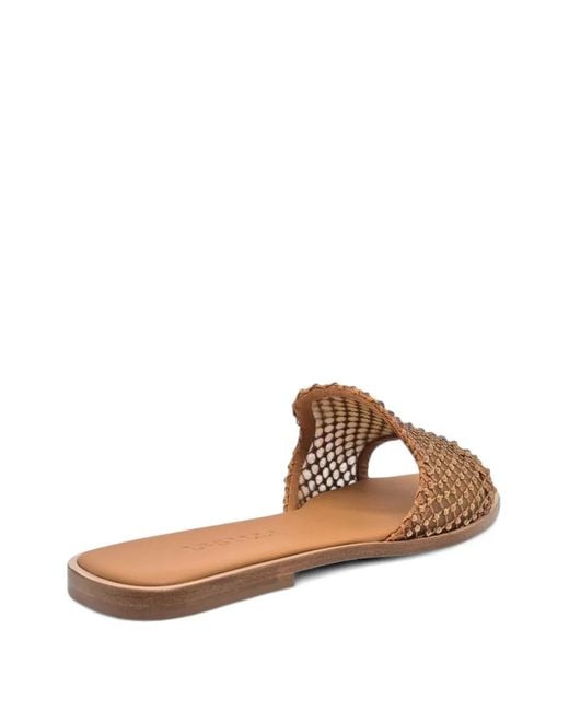 Le Silla Brown Sandales Gilda À Ornements En Cristal