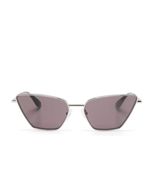 Alexander McQueen Metallic Cat-Eye Sunglasses