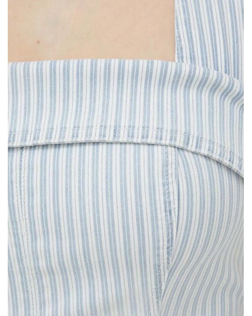 Guess White Halter Striped Mini Dress