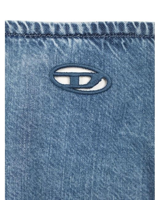 DIESEL Blue Jupe Longue En Jean Fluide