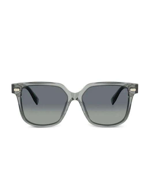 Brunello Cucinelli Gray Square-Frame Sunglasses