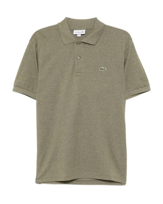 Lacoste Green Logo-Appliqué Cotton Polo Shirt for men