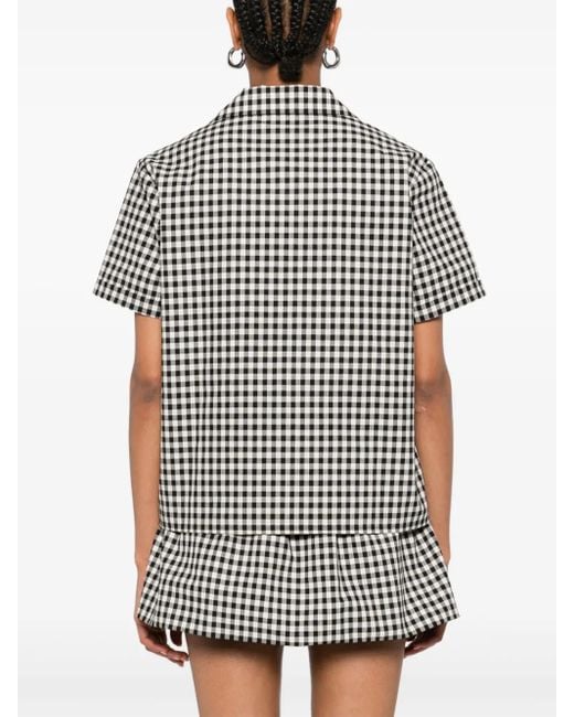 Camicia A Quadretti di Miu Miu in Gray